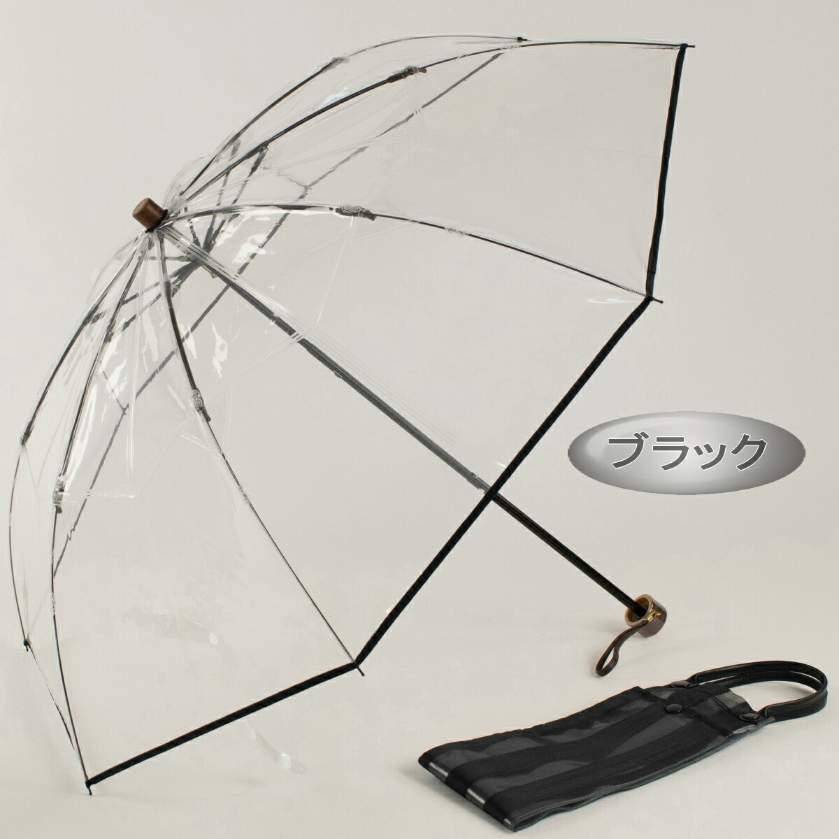 超格安価格 ホワイトローズ 折りたたみビニール傘 アメマチ50 天然木手元 逆支弁 8本骨 全4色 2way傘袋付 日本製 Fucoa Cl