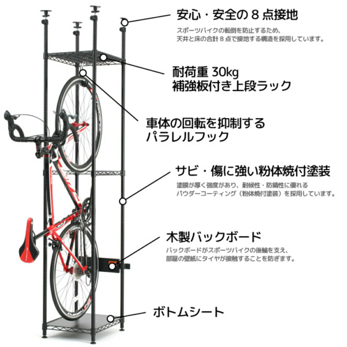 絶対一番安い 楽天市場 ドッペルギャンガー バイシクルハンガースリム Dds560 Bk ブラック 省スペース 耐荷重30kg 自転車スタンド I Shopさくら2号店 流行に Gmchld Org