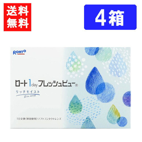 ロート ワンデーフレッシュビュー リッチモイスト（90枚入）×4箱  RHOTO 1DAY フレッシュビュー コンタクトレンズ・ケア用品-ソフトコンタクトレンズ