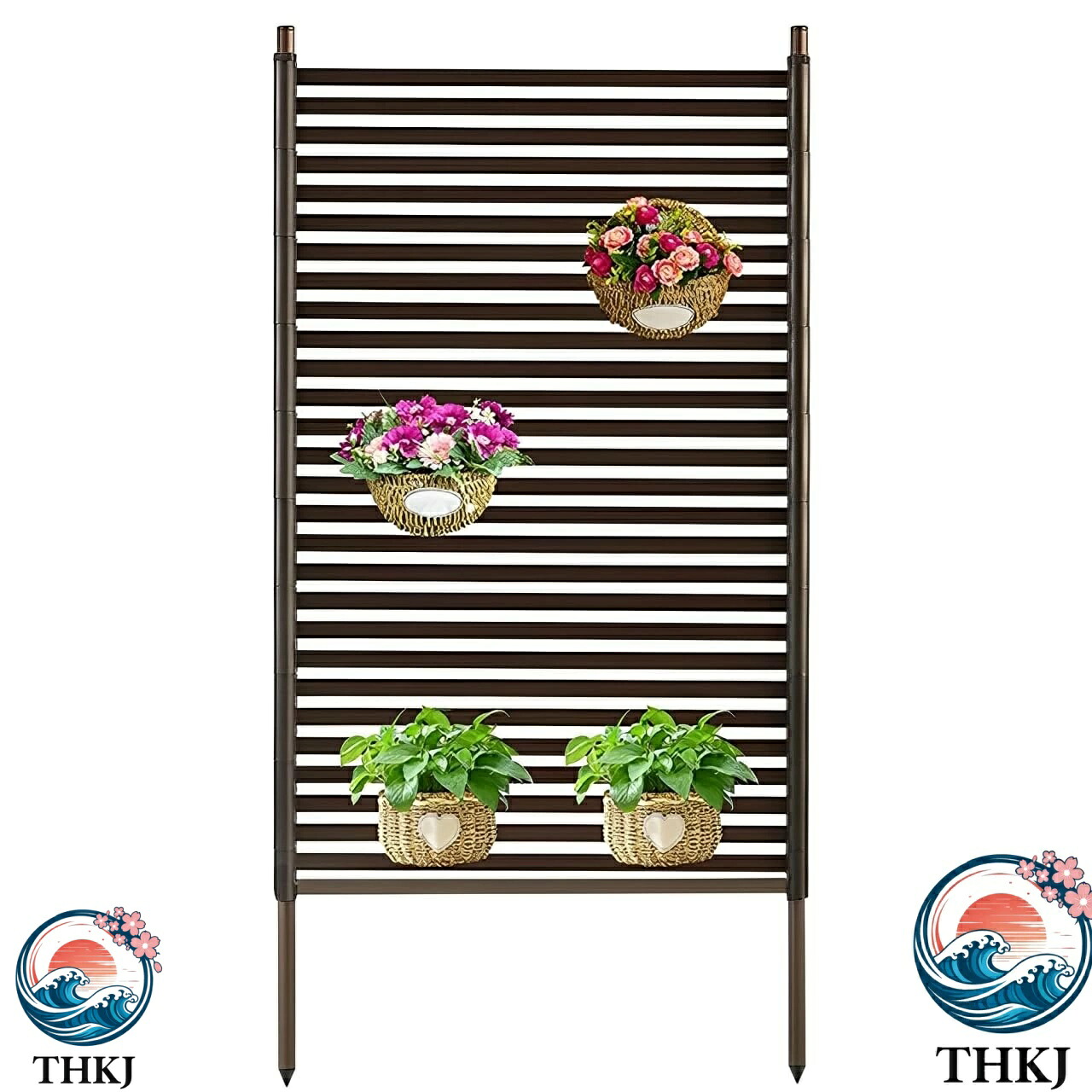 【全品5%ポイント】置くだけ簡単設置目隠しラティスフェンス 幅 120 高さ 180cm 庭花壇 2 枚セット仕切り|SAKURA Factory