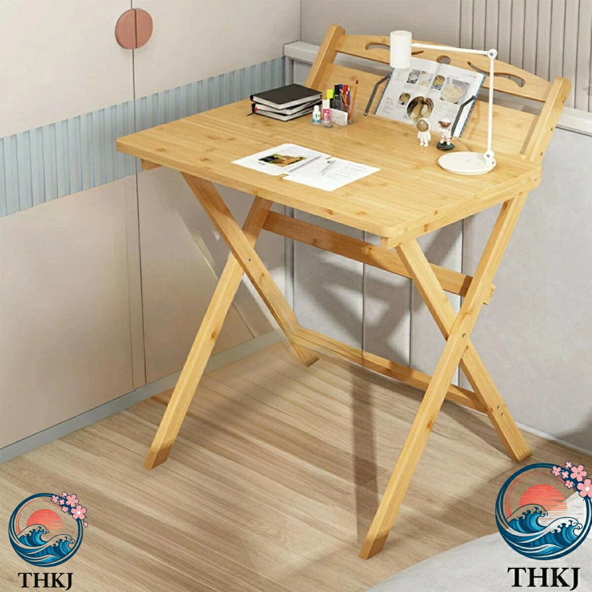 【全品5%ポイント】折りたたみ デスク 幅 70 80 100&times; 奥行 50&times; 高さ 75cm 竹製 机 勉強机 机 折り畳み pc デスク パソコン コンパクト 収納便利 B 80CM 省スペース 快適｜SAKURA Factory