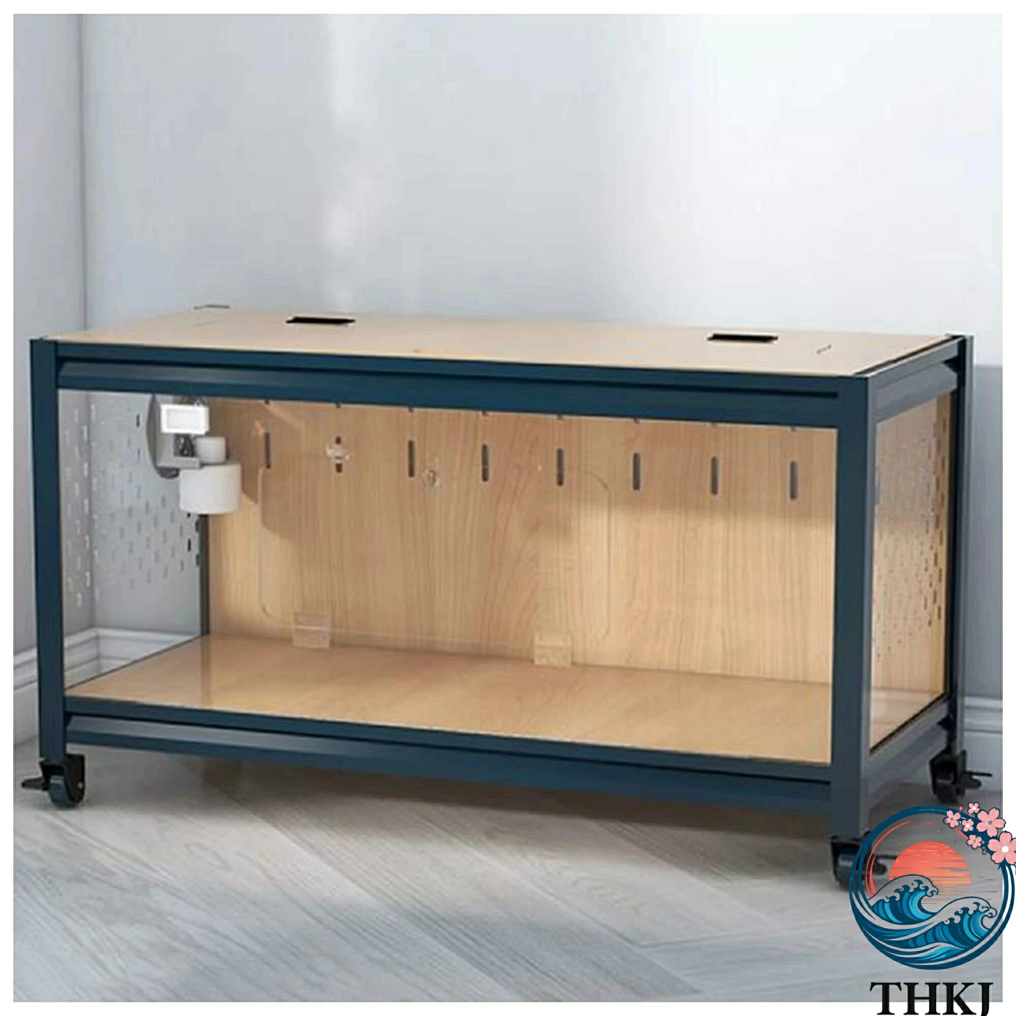 【全品5%ポイント】3 面換気窓特大アクリルハムスターケージ 鉄骨両開きドア内寸高 40cm 飼育ゲージ|SAKURA Factory