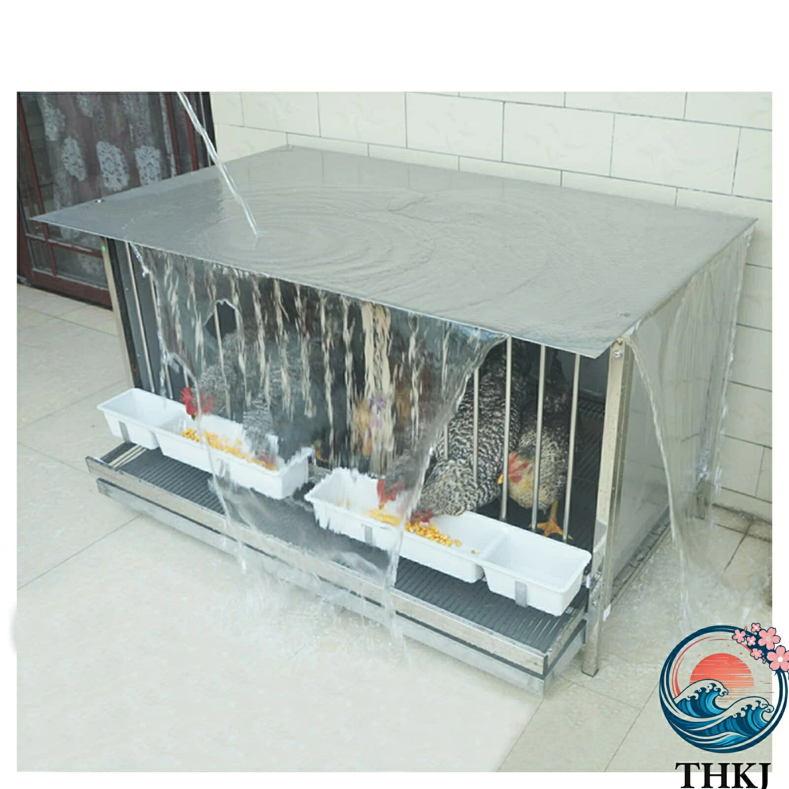 【全品5%ポイント】ステンレス産卵鶏ケージ 屋外耐候性給餌アクセサリー付き家庭用ニワトリ飼育かご|SAKURA Factory