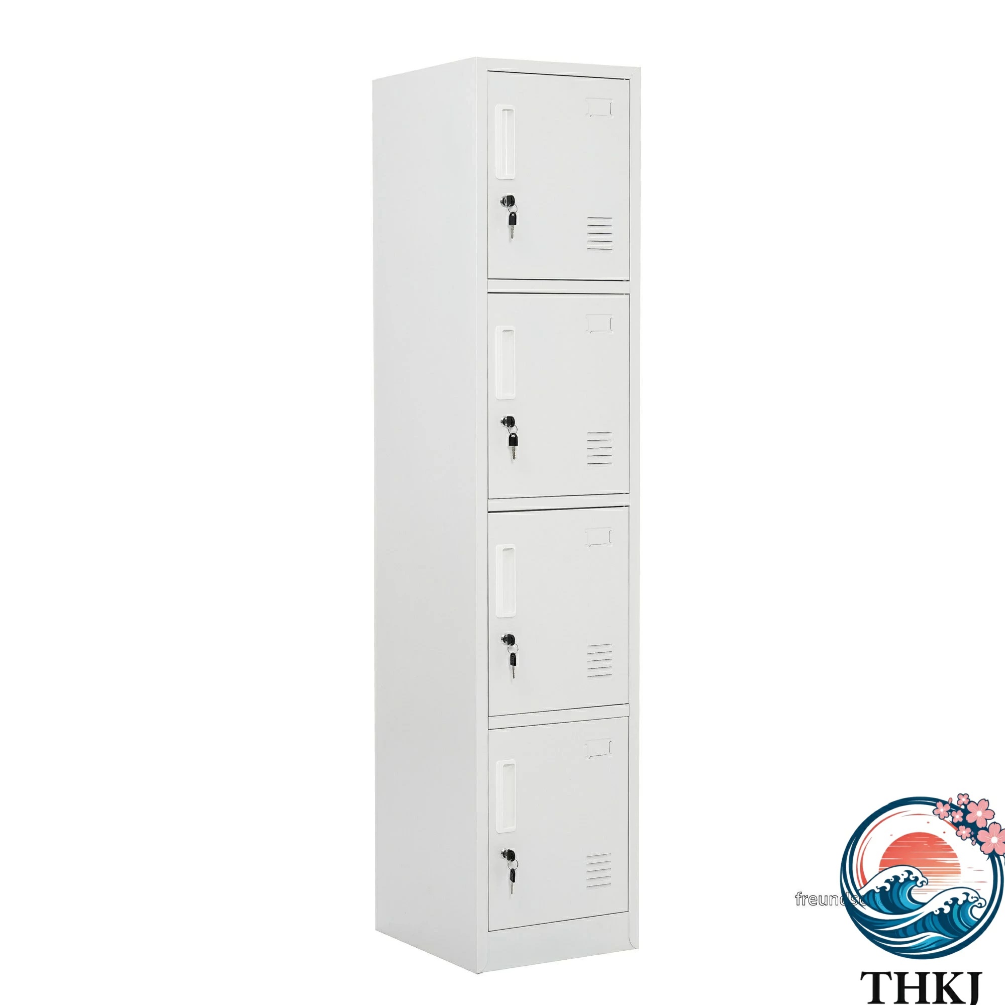 【全品5%ポイント】スチール製鍵付き 4 人用ロッカー オフィス更衣室業務用収納棚 THKJ｜SAKURA Factory