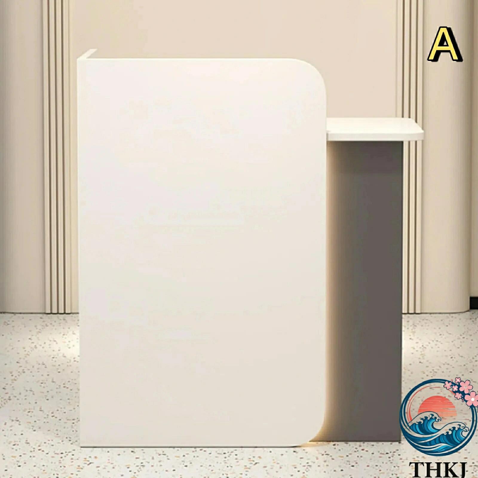 【全品5%ポイント】L 字型木製レジ受付カウンター 店舗無人受付台レセプションデスクカウンターテーブル|SAKURA Factory