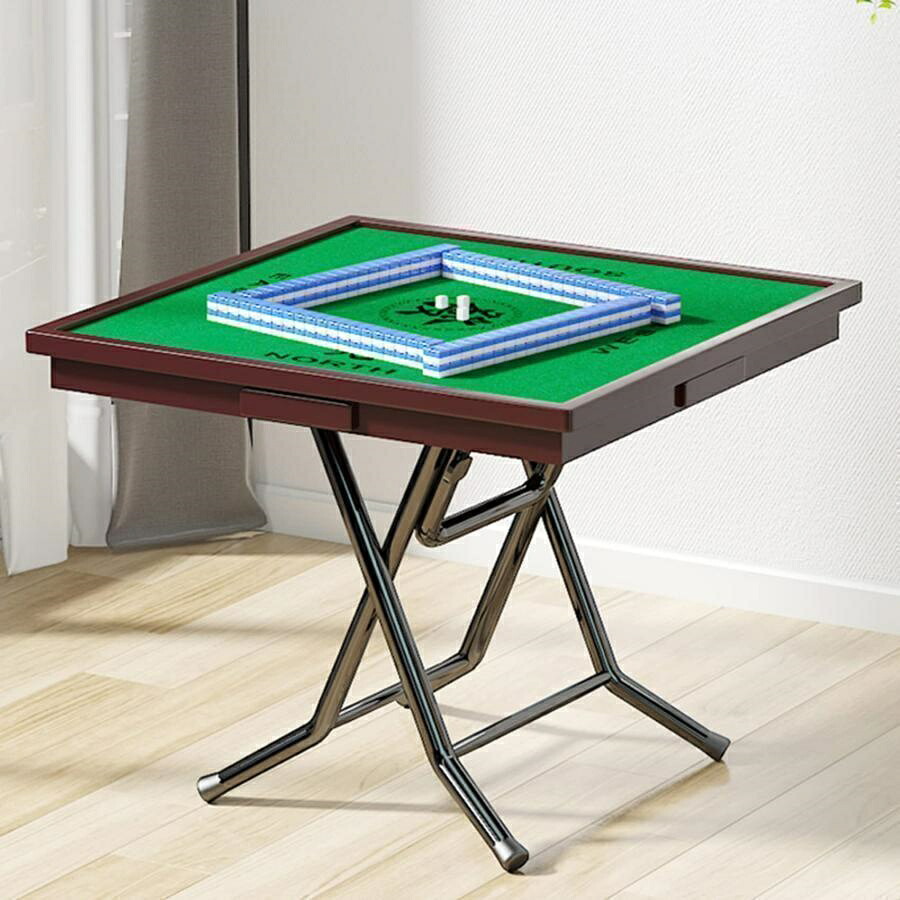 【全品5%ポイント】マージャン卓 麻雀卓 麻雀台 麻雀テーブル 90cm グレインデュアルユース表面 ステンレススチールフレー 手打ち用 折り畳み式 折りたたみ式麻雀卓 麻雀収納可能卓｜SAKURA Factory
