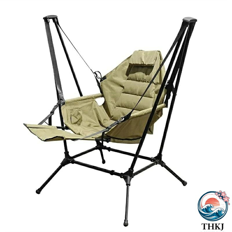 【全品5%ポイント】ハンモックチェア 折り畳み 屋外用 キャンプ ロッキングチェア アウトドア チェア リクライニング 耐荷重 150kg ゆらゆら 自立式|SAKURA Factory