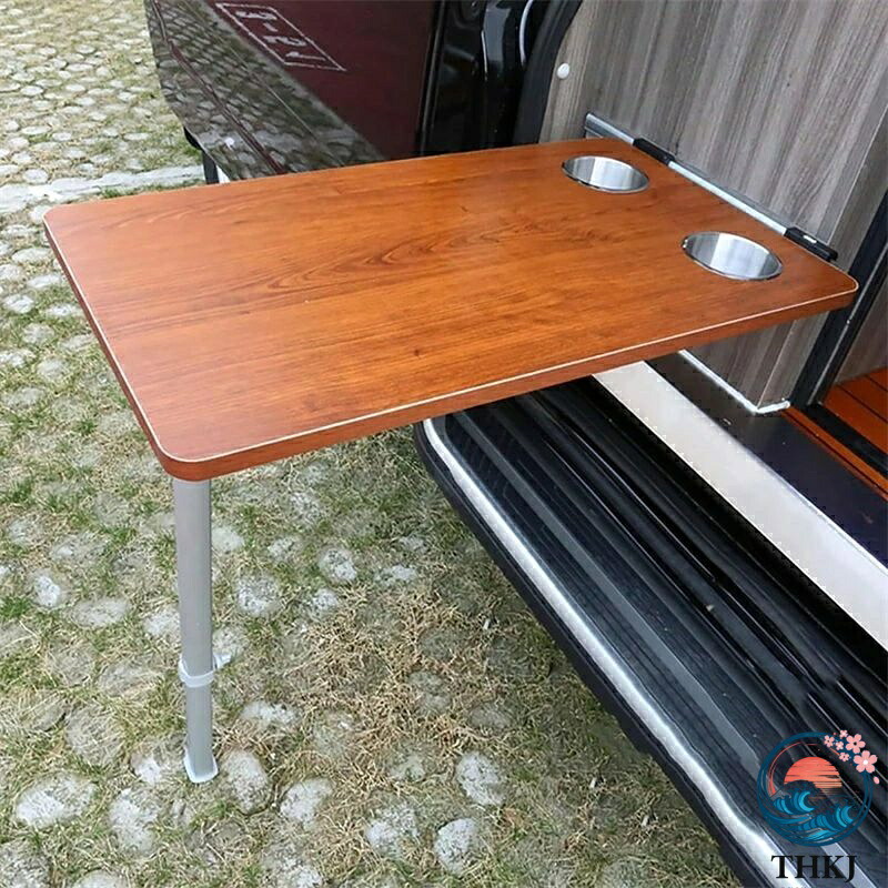 【全品5%ポイント】RV サイドハンギング折りたたみテーブル 2 カップスロット 伸縮テーブル脚 モーターホーム キャンピングカーのための家具のインテリア用品｜SAKURA Factory