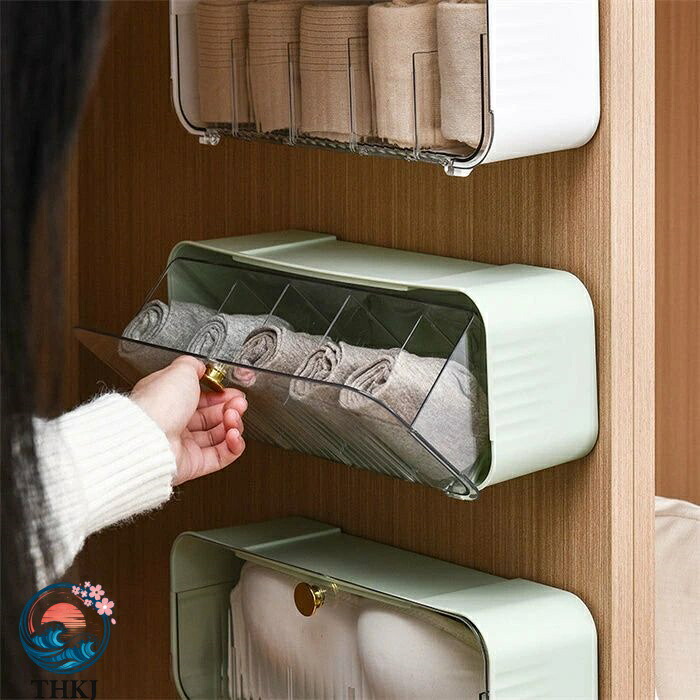 【全品5%ポイント】収納ボックス おしゃれ 下着ケース 収納ケース 引き出し PP 仕切り 多機能 小物整理 省スペース 5 マス 防湿 防カビ｜SAKURA Factory