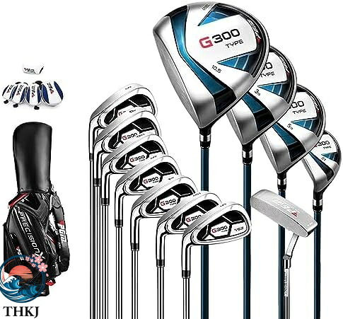 【全品5%ポイント】左利き用メンズゴルフクラブセット 12 本組 ゴルフ初心者向け 高品質 ヘッドカバー付き キャディバッグ付|SAKURA Factory