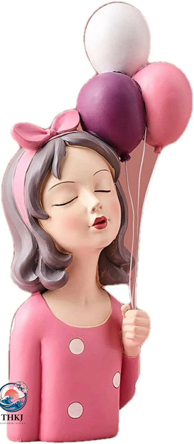 【全品5%ポイント】装飾置物 現代の風船の女の子の置物樹脂のキャラクターの像の装飾｜SAKURA Factory