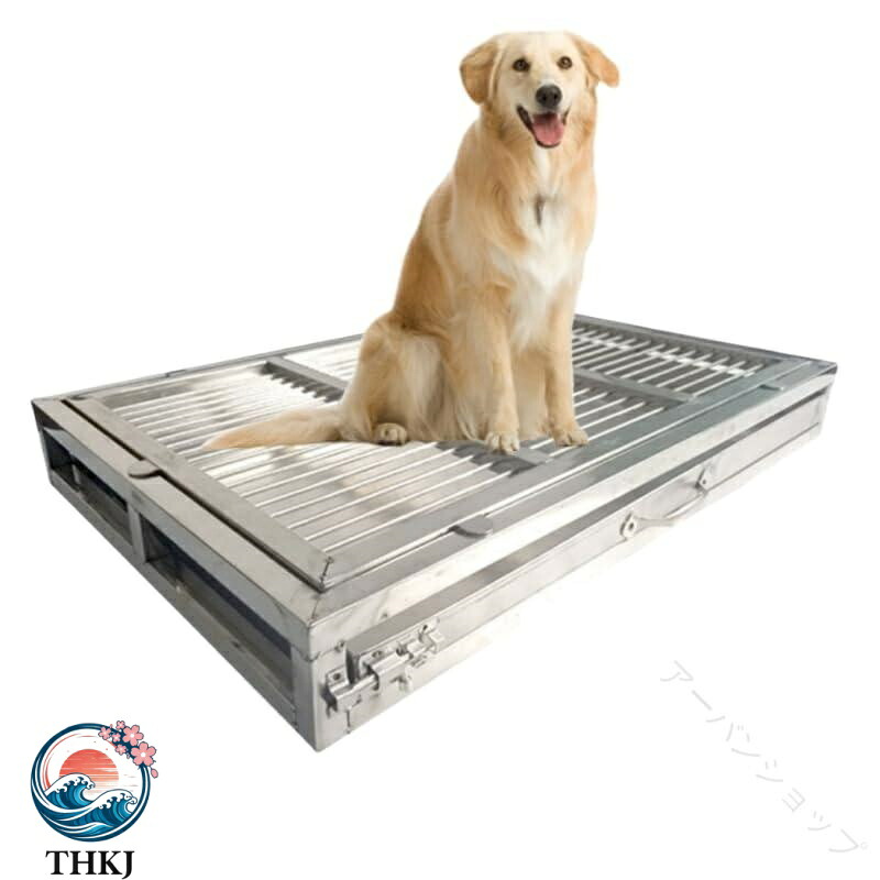 【全品5%ポイント】犬 トイレ ステンレス鋼 犬 の トイレ ステンレススチール ペット トレーニング トレイ 屋内 子犬 トレーニング パッド ペット トレーニング 大容量 防滴 ノンスリップ マット 引き出し タイプ 洗える 屋内 屋外 使用 洗浄 簡単 床 を 保護 106X76X7.5cm 3｜SAKURA Factory