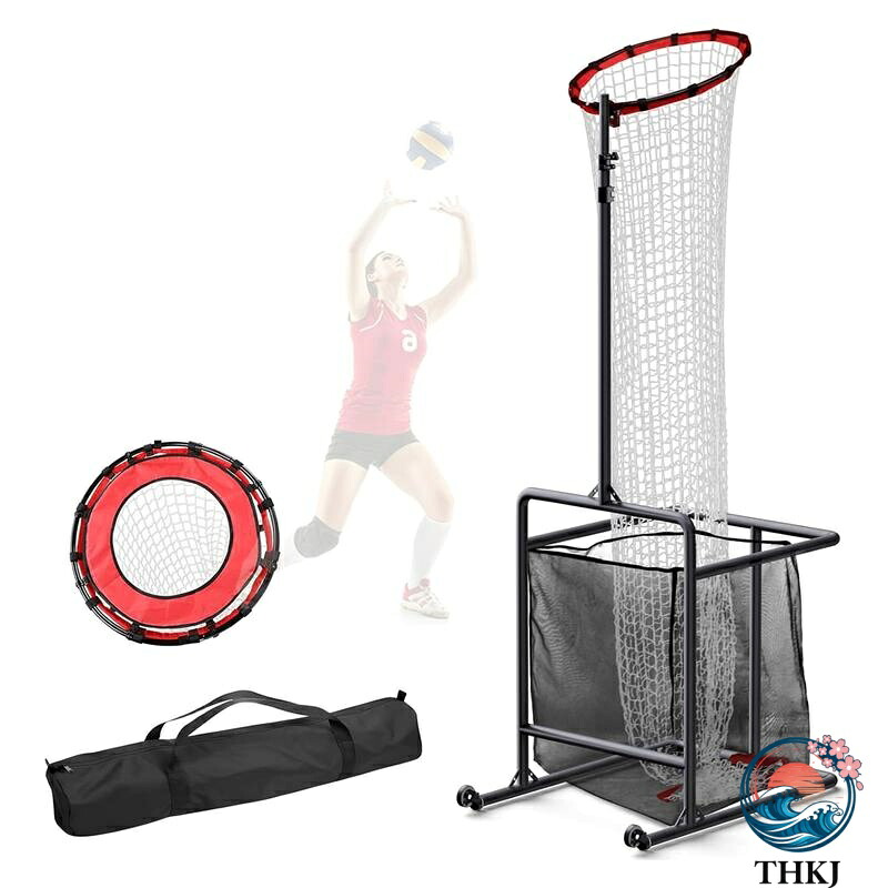 【全品5%ポイント】バレーボール 練習 ネット 屋外 屋内 ポータブル ビーチバレー 練習器具 セッター用 高さ 210~330cm5 段階の高さ調整 6 段階の角度|SAKURA Factory