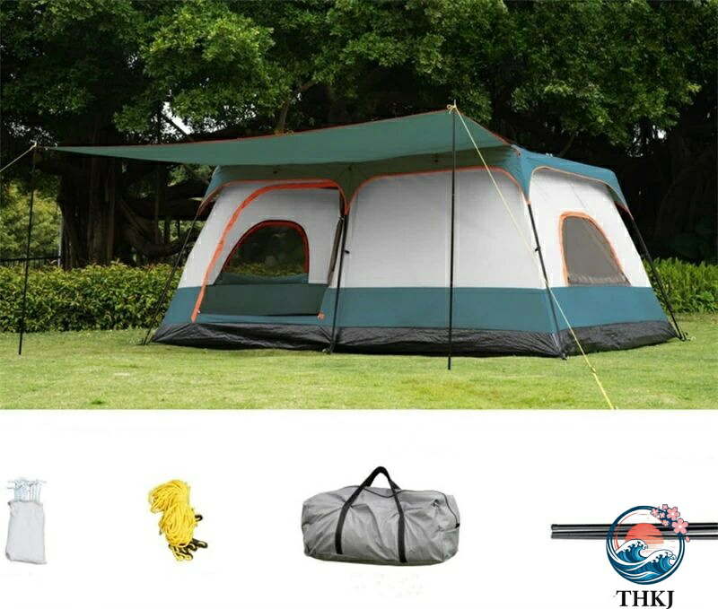 【全品5%ポイント】キャンプ防水用ファミリーテント リビングルームと独立した部屋付きテント キャノピーテント リビング 2ルーム付き 4 6 人 8 1|SAKURA Factory