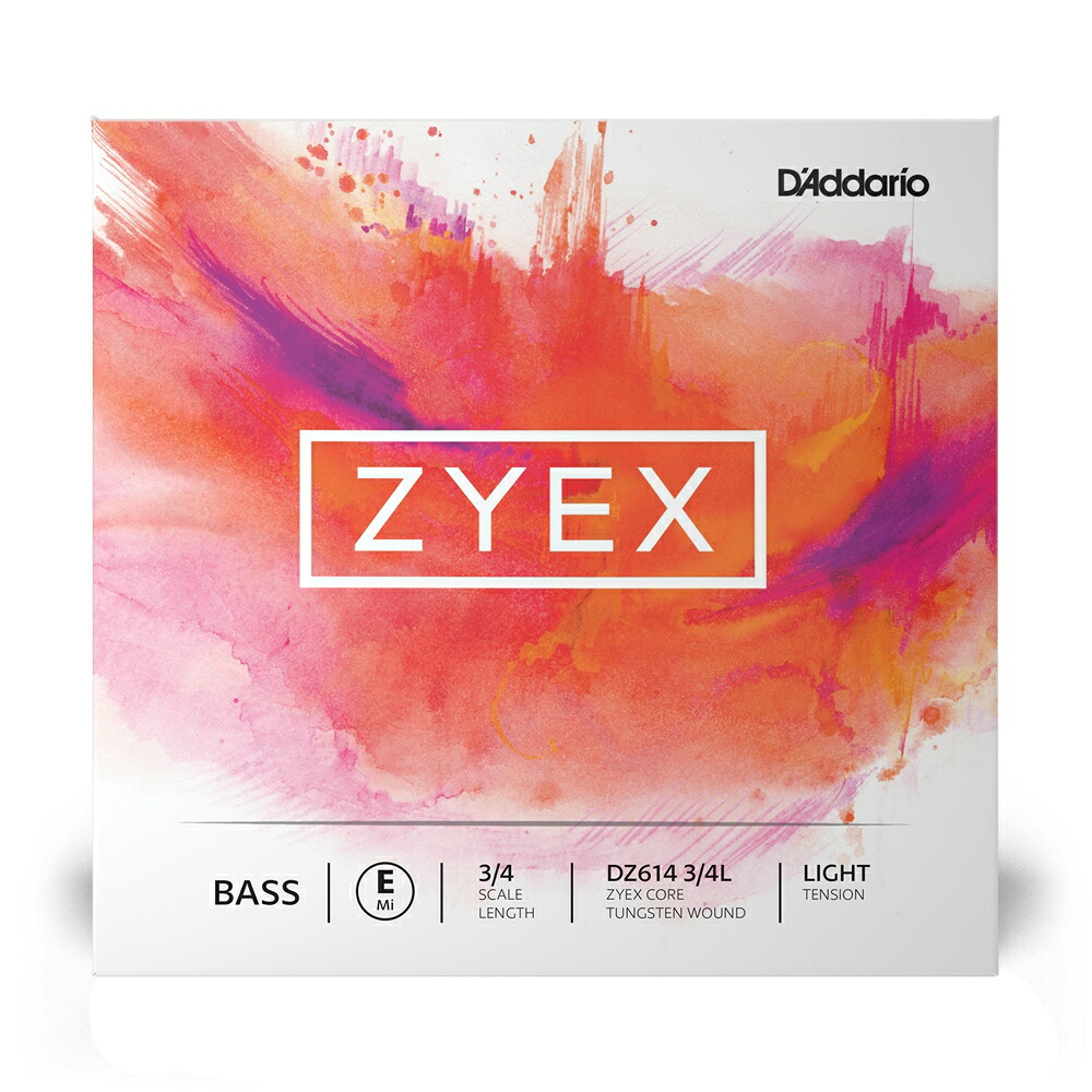 D'Addario ウッドベース弦 DZ614 3/4L ZYEX E線 バラ弦 3/4スケール ライトテンション [ daddario ダダリオ コントラバス弦 ] 【5と0のつく日はエントリー等でポイント4倍】【ゆうパケット対応】＊｜サクラ楽器