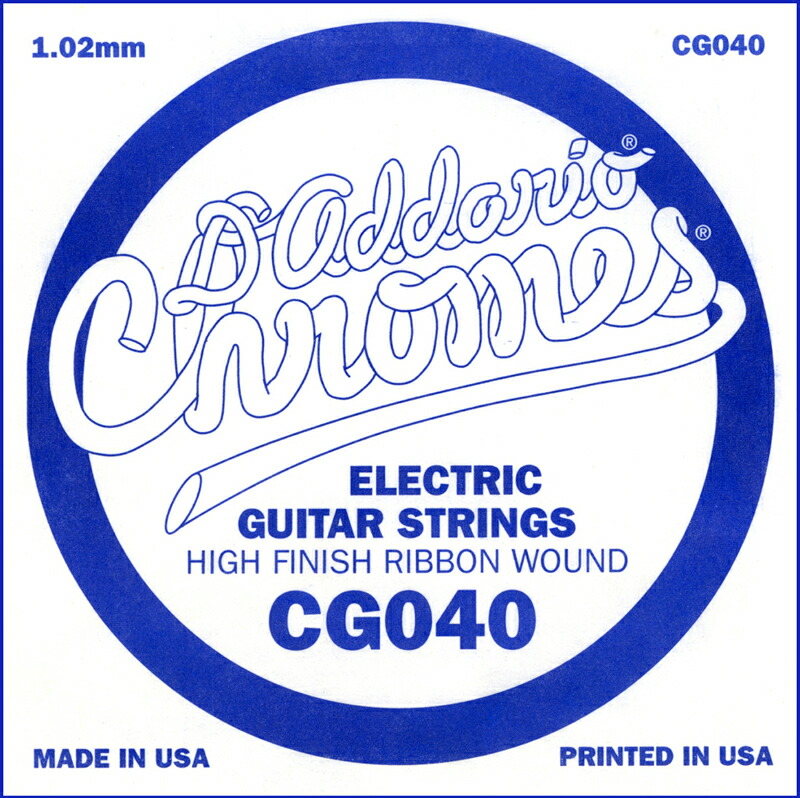 D'Addario エレキギター バラ弦 5本セット CG040 Chromes Flat Wound 【 daddario ダダリオ エレキ弦 cg-040 】【5と0のつく日はエントリー等でポイント4倍】【ゆうパケット対応】＊