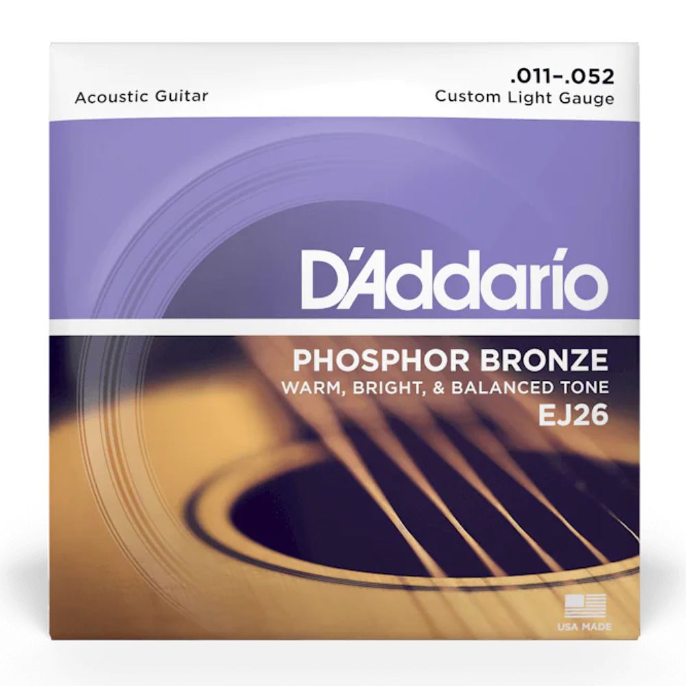 D'Addario ダダリオ アコースティックギター弦 EJ26 "Phosphor Bronze Round Wound" 【 daddario EJ26-3D EJ26-10P アコギ弦 EJ-26 】 【5と0のつく日はエントリー等でポイント4倍】【ゆうパケット対応(10セット以外)】＊｜サクラ楽器