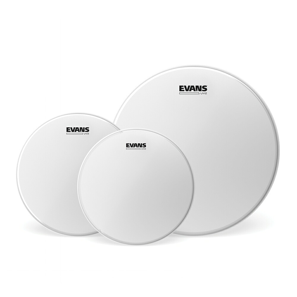 EVANS エヴァンス ドラムヘッドセット UV2 CTD Fusion Tom Pack ETP-UV2-F (10,12,14インチ) 【5と0のつく日はエントリー等でポイント4倍】＊｜サクラ楽器