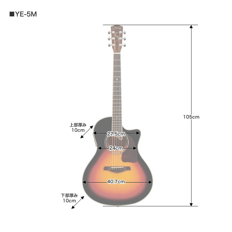 2022春夏新作 エレアコ S.Yairi YE-5M 単品 ハードケース W120付属