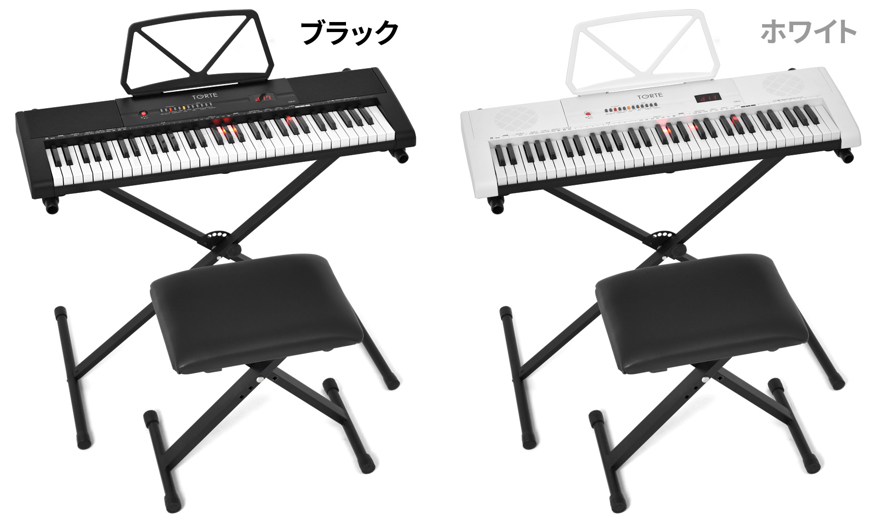 光鍵盤 キーボード 61鍵盤 スタンド 発送区分 Tldk 61 クロスセット Torte イス ヘッドフォン