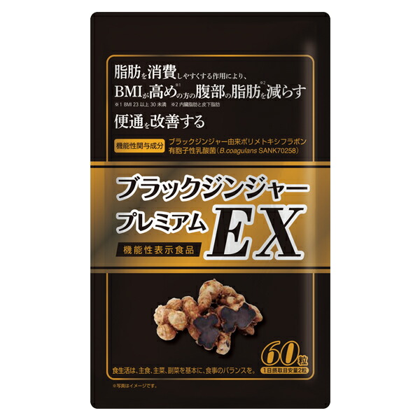 【楽天市場】ブラックジンジャープレミアムEX〔機能性表示食品〕 60粒×2個セット【株式会社タケイ】【ネコポス便送料無料】 : さくら健康プラザ