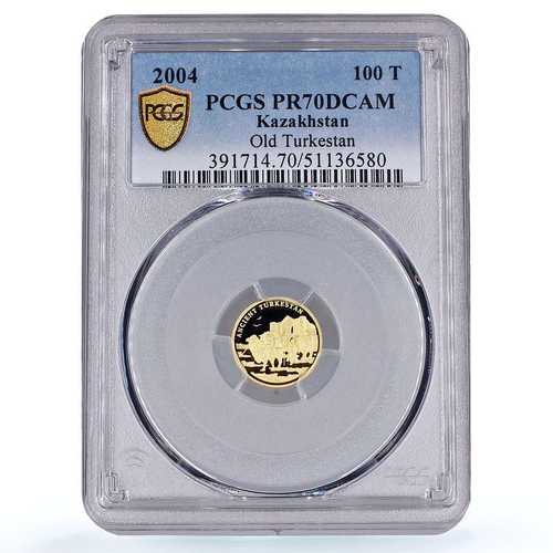 カザフスタン 100テンゲ 古代トルキスタン ラクダ KM-122 PR70 PCGS 金貨 2004年｜世界の紙幣・金・銀・銅 ラフテル 80,300円