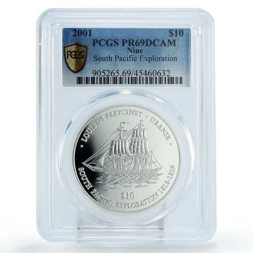 ニウエ 10ドル 南太平洋探査船 PR69 PCGS 銀貨 2001年｜世界の紙幣・金・銀・銅 ラフテル