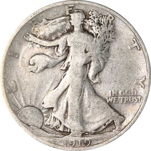 1919年Sミント ウォーキングリバティハーフダラー|世界の紙幣・金・銀・銅 ラフテル