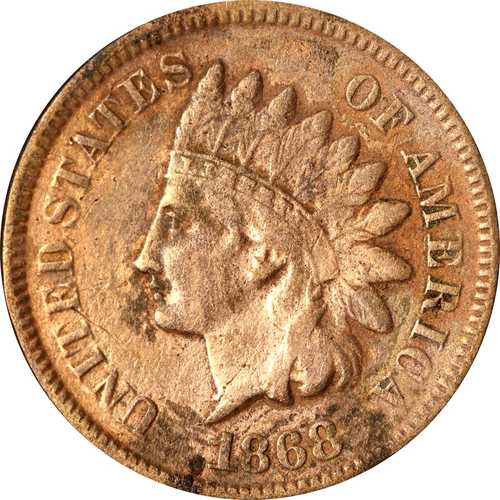 1868年インディアンセント硬貨 - 洗浄済み｜世界の紙幣・金・銀・銅 ラフテル 28,600円