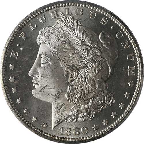 1880年Sミント モーガン銀貨 PCGS MS65 輝く白の宝石 素晴らしい打刻 - 在庫あり|世界の紙幣・金・銀・銅 ラフテル