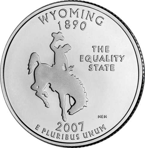 2007-D ワイオミング州 25セント硬貨 未使用品 1枚｜世界の紙幣・金・銀・銅 ラフテル