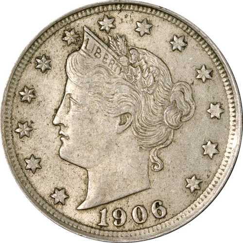 1906年 リバティVニッケル硬貨｜世界の紙幣・金・銀・銅 ラフテル