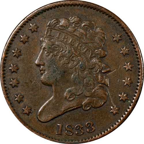 1833年クラシックヘッドハーフセント｜世界の紙幣・金・銀・銅 ラフテル