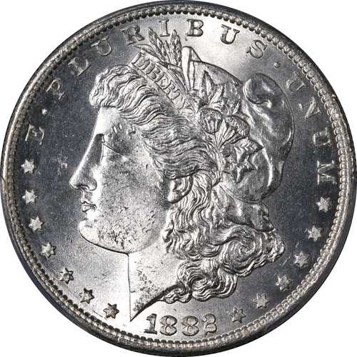 1882年Sミント モーガン銀貨 PCGS MS64 ブラストホワイト ストロングストライク - 在庫あり｜世界の紙幣・金・銀・銅 ラフテル