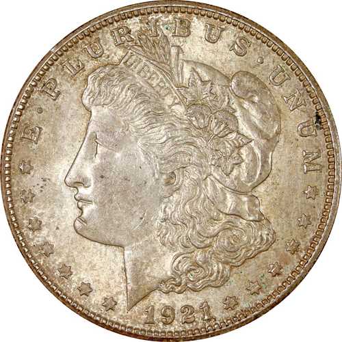 1921年Sミント モーガン銀貨 - VAM 1B4、ソーンヘッド｜世界の紙幣・金・銀・銅 ラフテル