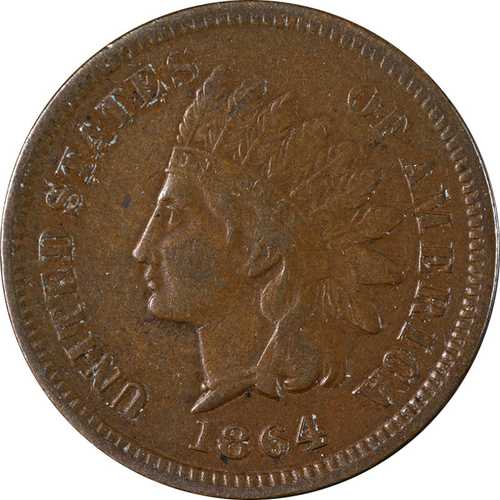 1864年「L」インディアンセント、極美品、希少年号、素晴らしい外観、力強い打刻|世界の紙幣・金・銀・銅 ラフテル
