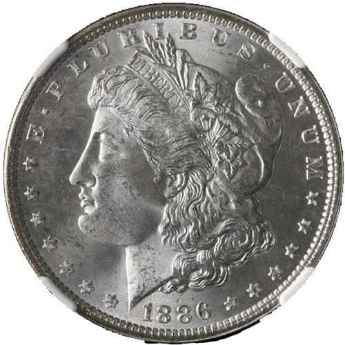 1886年Pミント モーガン銀貨 NGC MS65 ブラストホワイトジェム ナイスストライク - 在庫あり｜世界の紙幣・金・銀・銅 ラフテル