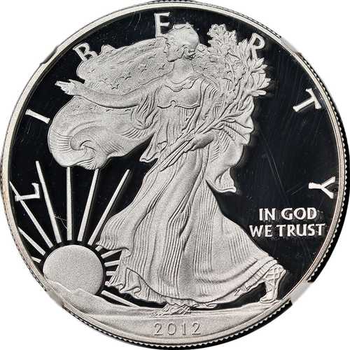 2012年Sミント シルバーアメリカンイーグル1ドル NGC PF70 ウルトラカメオ コイン＆通貨セットラベル｜世界の紙幣・金・銀・銅 ラフテル 56,400円