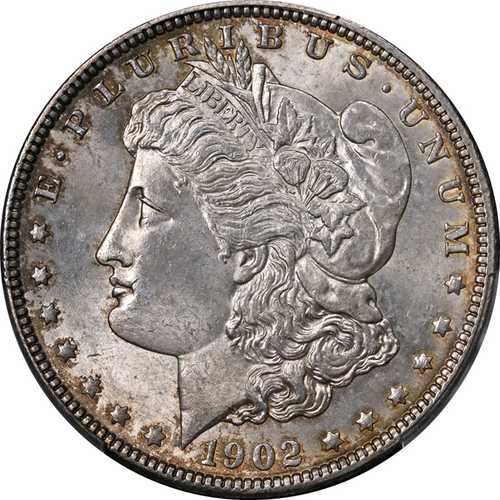 1902年Pミント モルガン銀貨 PCGS MS63 美しい光沢 強い打刻｜世界の紙幣・金・銀・銅 ラフテル