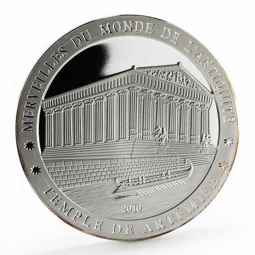 コートジボワール 1500フラン アルテミス神殿 船舶プルーフ銀貨 2010年|世界の紙幣・金・銀・銅 ラフテル