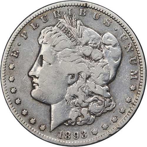 1893年CCミント モルガン銀貨 美品 F/VF 希少年号 美観良好 良好な打刻|世界の紙幣・金・銀・銅 ラフテル