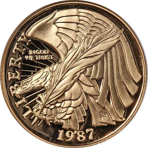 1987年Wミント 憲法記念金貨 5ドル NGC PF70 ウルトラカメオ - 在庫あり｜世界の紙幣・金・銀・銅 ラフテル