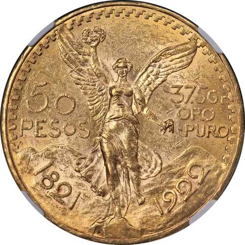 1922年 メキシコ 50ペソ金貨 NGC MS60 素晴らしい外観 良好な打刻｜世界の紙幣・金・銀・銅 ラフテル 794,500円