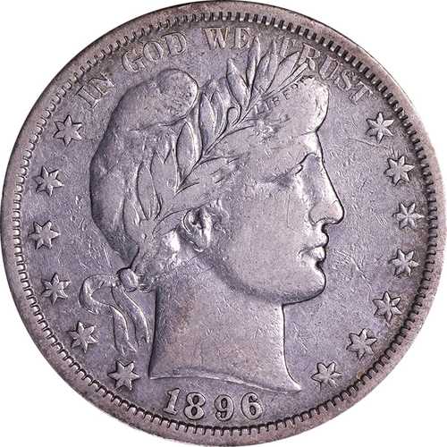 1896年S バーバーハーフダラー 極美品/極美品 キーデート 美しい外観 良好な打刻｜世界の紙幣・金・銀・銅 ラフテル