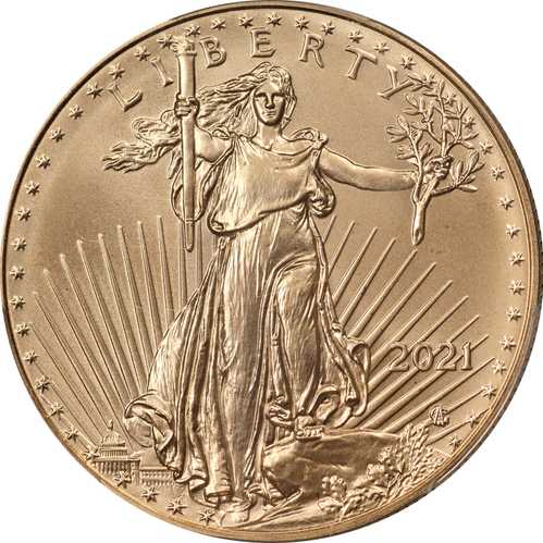 2021年 ゴールド アメリカンイーグル 50ドル タイプ2 PCGS MS70 ファーストストライク - 在庫あり｜世界の紙幣・金・銀・銅 ラフテル 713,200円