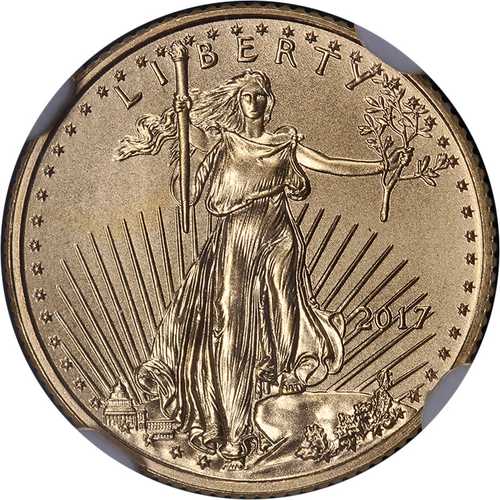 2017年 ゴールド アメリカン イーグル 5ドル NGC MS70 初リリース イーグル ラベル|世界の紙幣・金・銀・銅 ラフテル