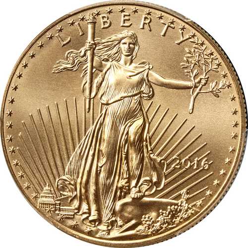 2016年 ゴールド アメリカンイーグル 50ドル PCGS MS70 30周年記念 素晴らしい外観|世界の紙幣・金・銀・銅 ラフテル