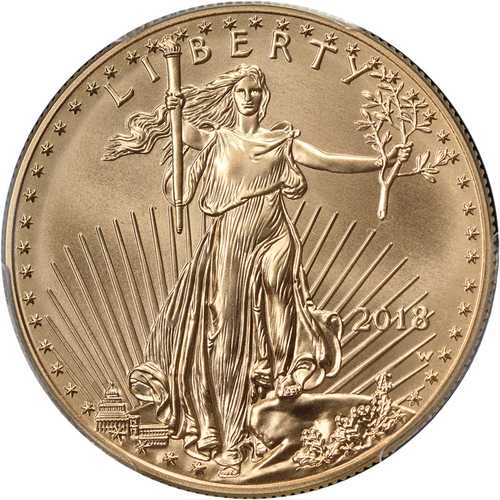 2018年Wミント ゴールド アメリカンイーグル 50ドル金貨 バーニッシュド PCGS SP70 ファーストストライク|世界の紙幣・金・銀・銅 ラフテル