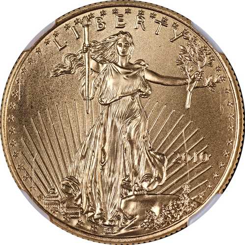 2010年 ゴールド アメリカンイーグル 25ドル NGC MS70 アーリーリリース ラベル｜世界の紙幣・金・銀・銅 ラフテル