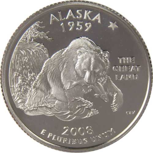 2008年 S アラスカ州 25セント硬貨 プルーフ クラッド 25セント 米国コイン コレクターズアイテム｜世界の紙幣・金・銀・銅 ラフテル 18,000円